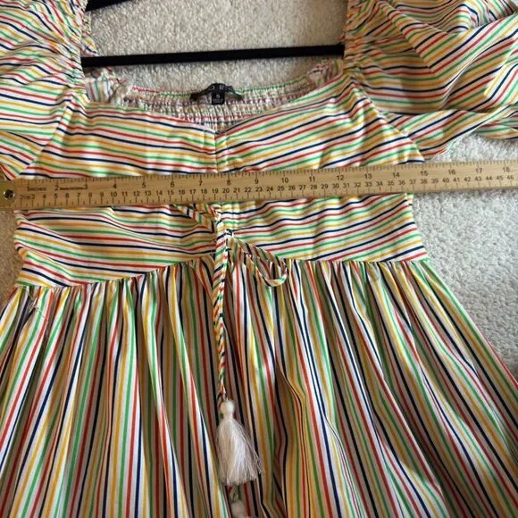 Fore Dress Womens Size Small Tie Front Puff Sleeve Maxi‎ Fore Collection Tiered - Picture 7 of 10